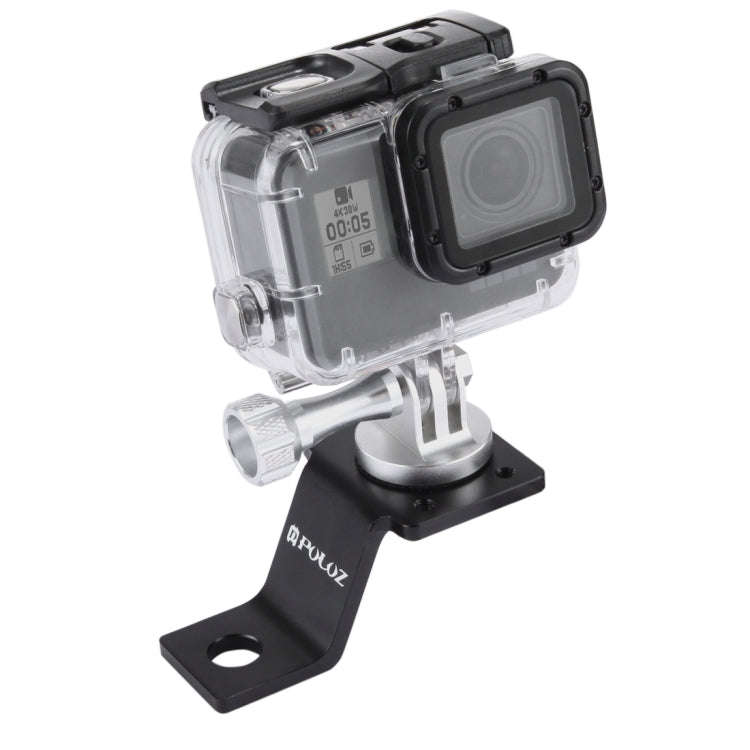 PULUZ Aluminum Alloy Motorcycle Fixed Holder Mount with Tripod Adapter & Screw for GoPro, Insta36...