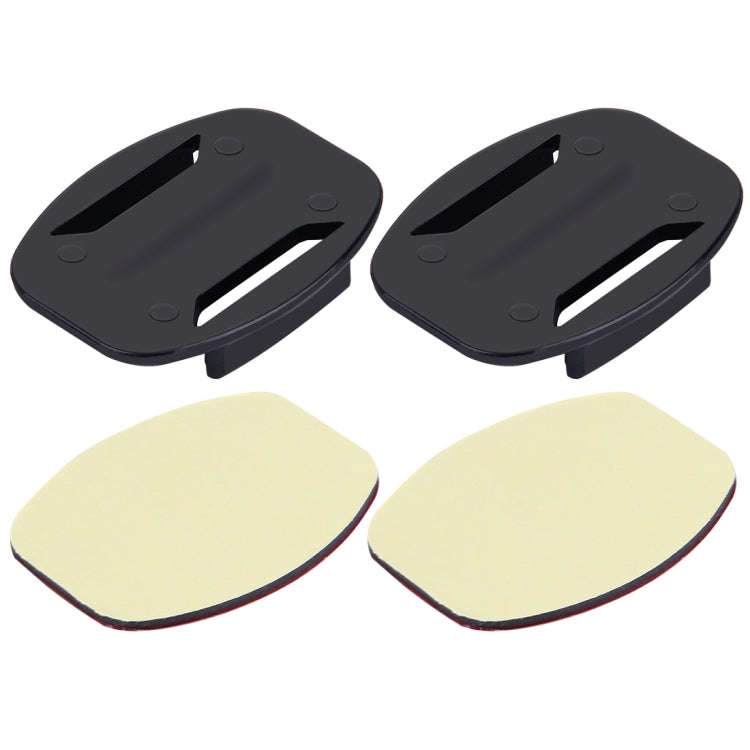 PULUZ 2 Flat Surface Mounts + 2 Adhesive Mount Stickers for PULUZ Action Sports Cameras Jaws Flex...