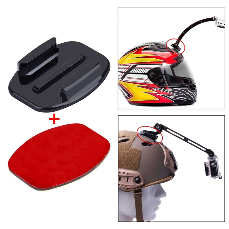 PULUZ 2 Flat Surface Mounts + 2 Adhesive Mount Stickers for PULUZ Action Sports Cameras Jaws Flex...