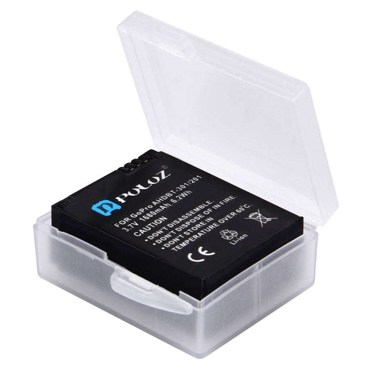 PULUZ Hard Plastic Transparent Battery Storage Box (for GoPro HERO8 Black /7 /6 /5 Battery)