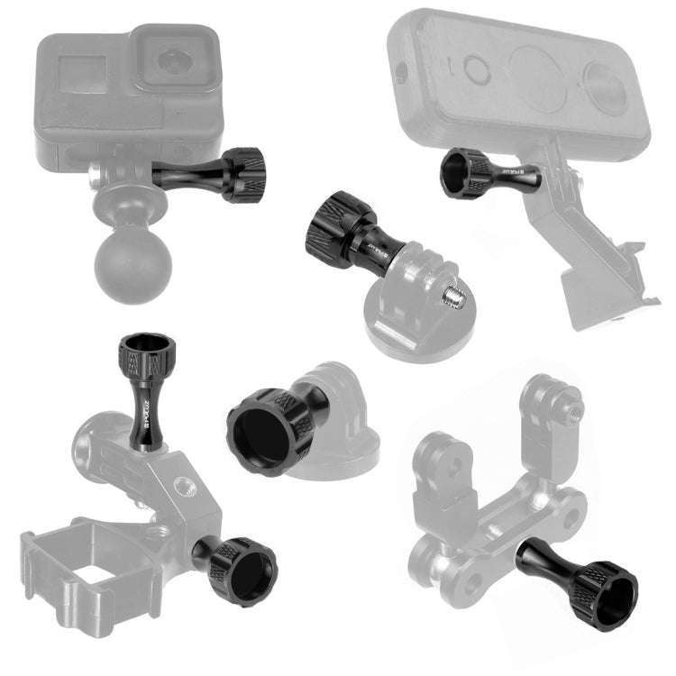 PULUZ CNC Aluminum Thumb Knob Stainless Bolt Nut Screw Set for GoPro Hero12 Black / Hero11 /10 /9...