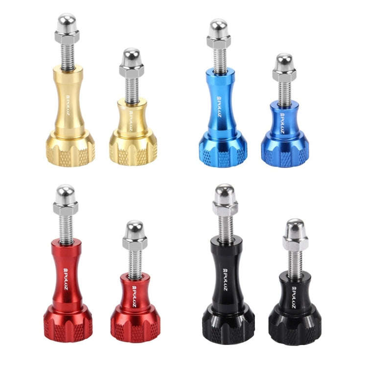 PULUZ CNC Aluminum Thumb Knob Stainless Bolt Nut Screw Set for GoPro Hero12 Black / Hero11 /10 /9...