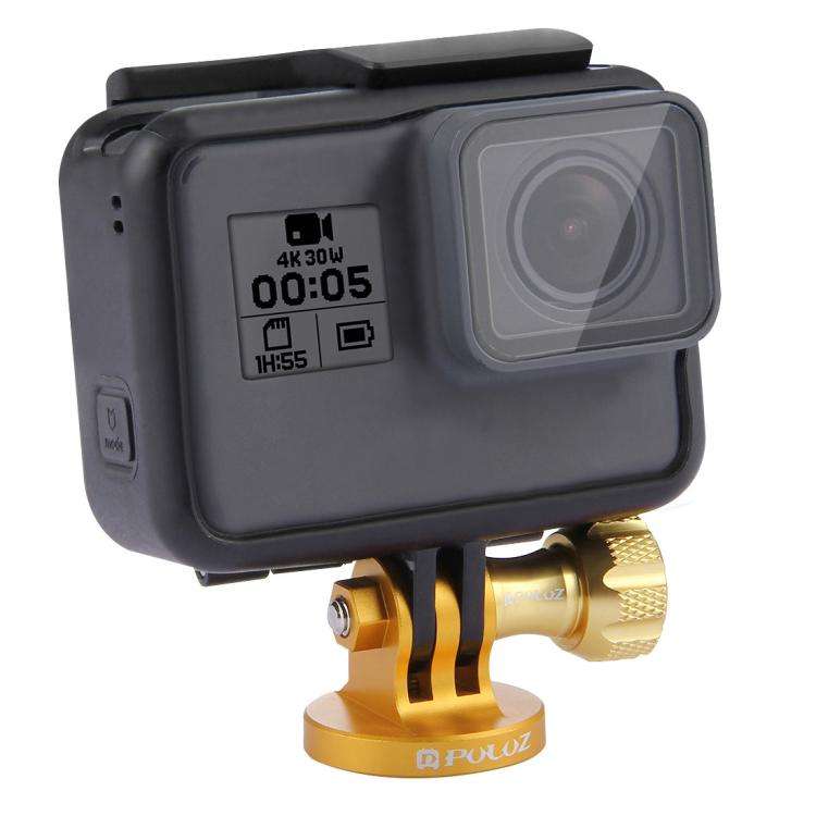 PULUZ 1/4 inch Screw Hole Tripod Mount CNC Adapter for GoPro, Insta360, DJI and Other Action Came...