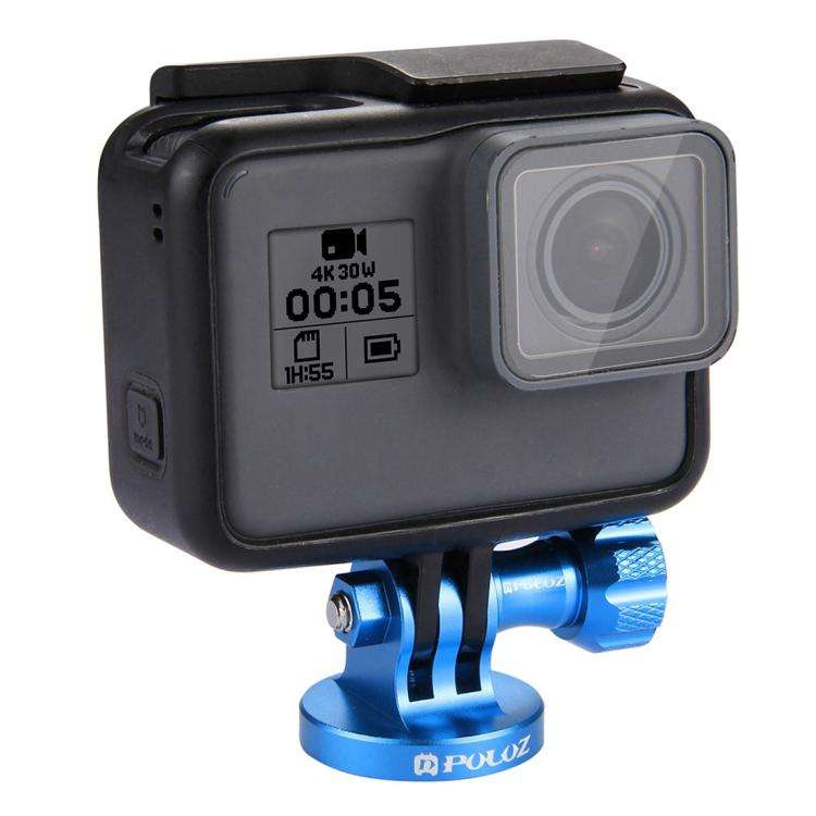 PULUZ 1/4 inch Screw Hole Tripod Mount CNC Adapter for GoPro, Insta360, DJI and Other Action Came...