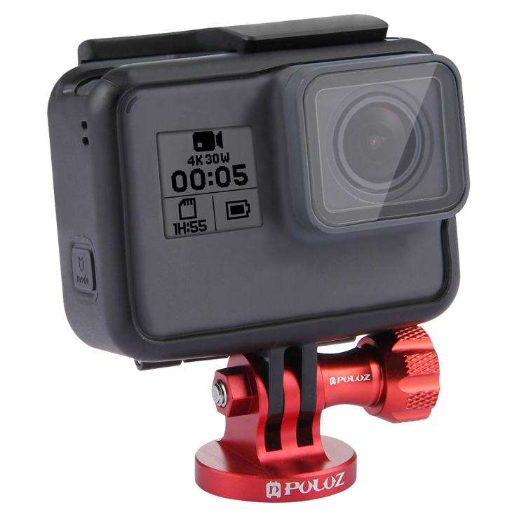 PULUZ 1/4 inch Screw Hole Tripod Mount CNC Adapter for GoPro, Insta360, DJI and Other Action Came...