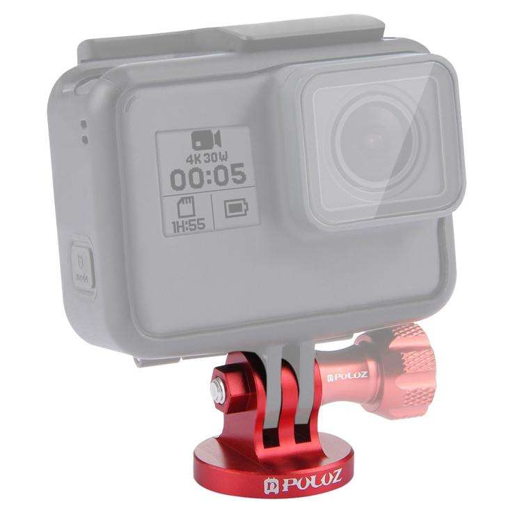 PULUZ 1/4 inch Screw Hole Tripod Mount CNC Adapter for GoPro, Insta360, DJI and Other Action Came...