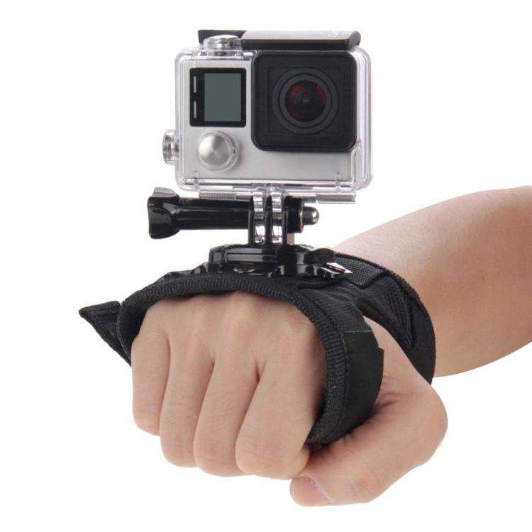 PULUZ 360 Degree Rotation Glove Style Palm Strap Mount Band for GoPro, Insta360, DJI and Other Ac...