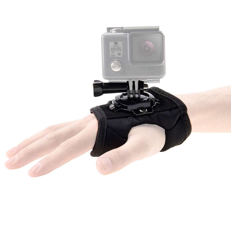 PULUZ 360 Degree Rotation Glove Style Palm Strap Mount Band for GoPro, Insta360, DJI and Other Ac...