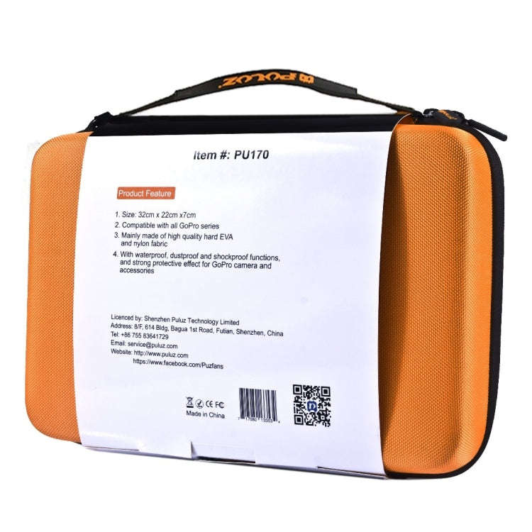 PULUZ Waterproof Carrying and Travel Case for for GoPro, Insta360, DJI and Other Action Cameras A...