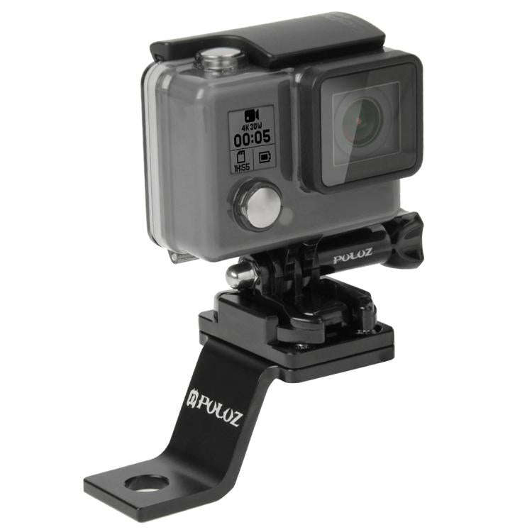 PULUZ Fixed Metal Motorcycle Holder Mount for GoPro, Insta360, DJI and Other Action Cameras(Black)