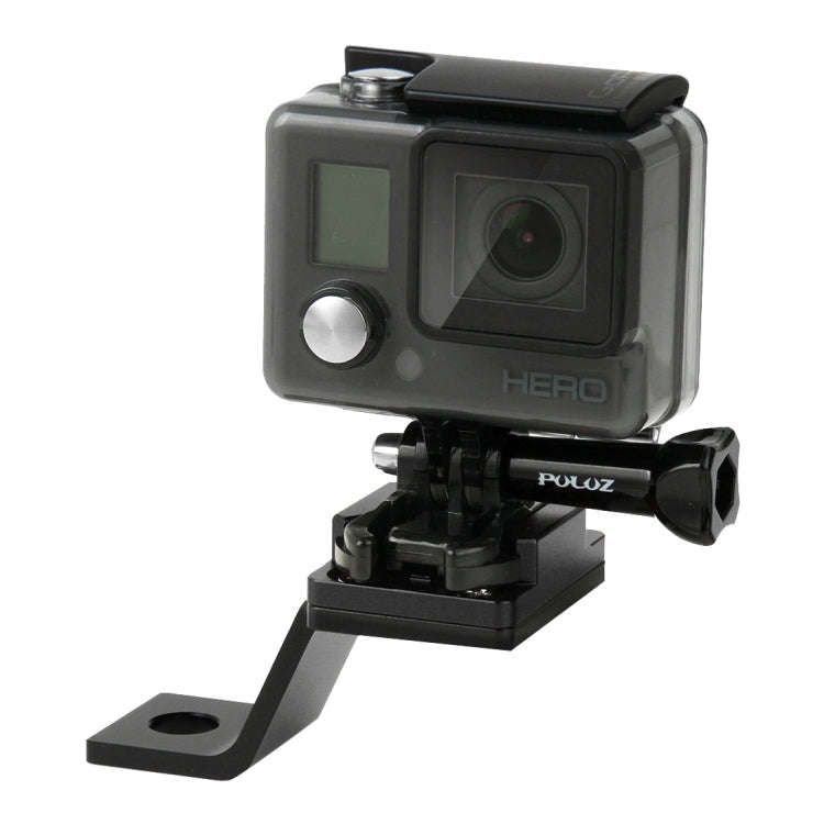 PULUZ Fixed Metal Motorcycle Holder Mount for GoPro, Insta360, DJI and Other Action Cameras(Black)