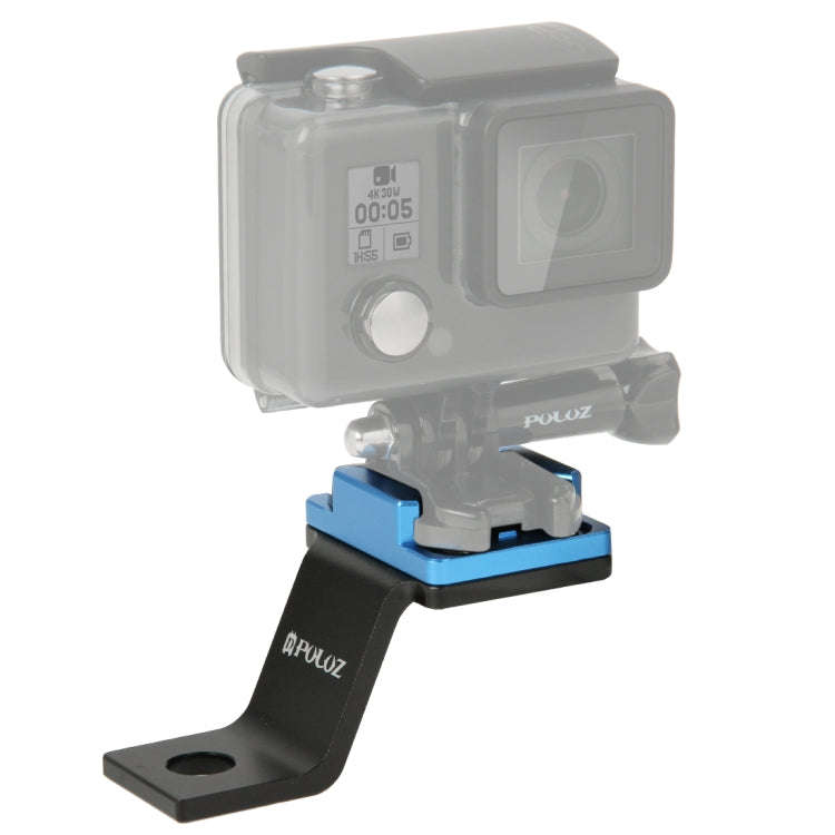 PULUZ Fixed Metal Motorcycle Holder Mount for GoPro, Insta360, DJI and Other Action Cameras(Blue)