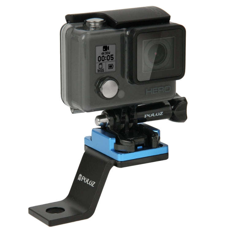 PULUZ Fixed Metal Motorcycle Holder Mount for GoPro, Insta360, DJI and Other Action Cameras(Blue)
