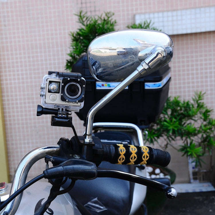 PULUZ Fixed Metal Motorcycle Holder Mount for GoPro, Insta360, DJI and Other Action Cameras(Blue)