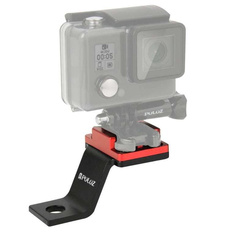 PULUZ Fixed Metal Motorcycle Holder Mount for GoPro, Insta360, DJI and Other Action Cameras(Red)