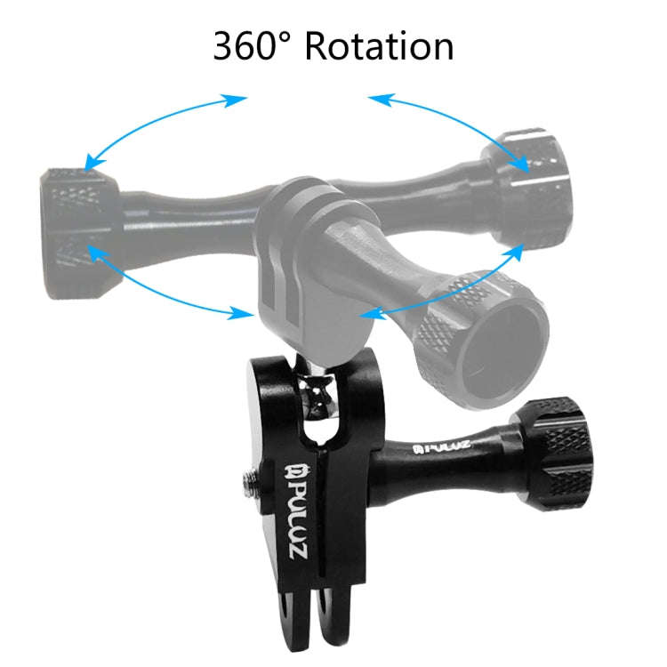 PULUZ CNC Aluminum Ball Joint Mount with 2 Long Screws for GoPro, Insta360, DJI and Other Action ...