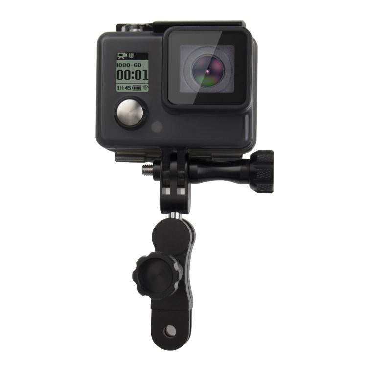 PULUZ CNC Aluminum Ball Joint Mount with 2 Long Screws for GoPro, Insta360, DJI and Other Action ...