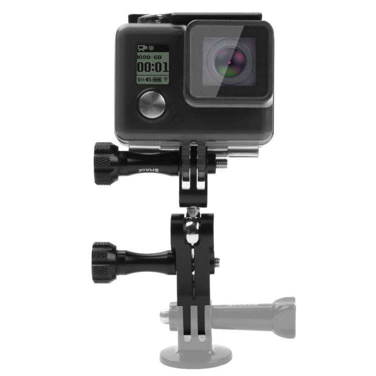 PULUZ CNC Aluminum Ball Joint Mount with 2 Long Screws for GoPro, Insta360, DJI and Other Action ...