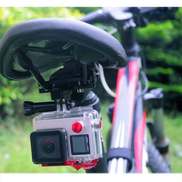 PULUZ Aluminium Alloy Bike Seat Cushion Mount for for GoPro Hero12 Black / Hero11 /10 /9 /8 /7 /6...