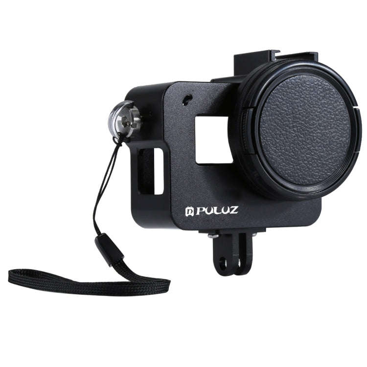 PULUZ Housing Shell CNC Aluminum Alloy Protective Cage with Insurance Frame & 52mm UV Lens for Go...