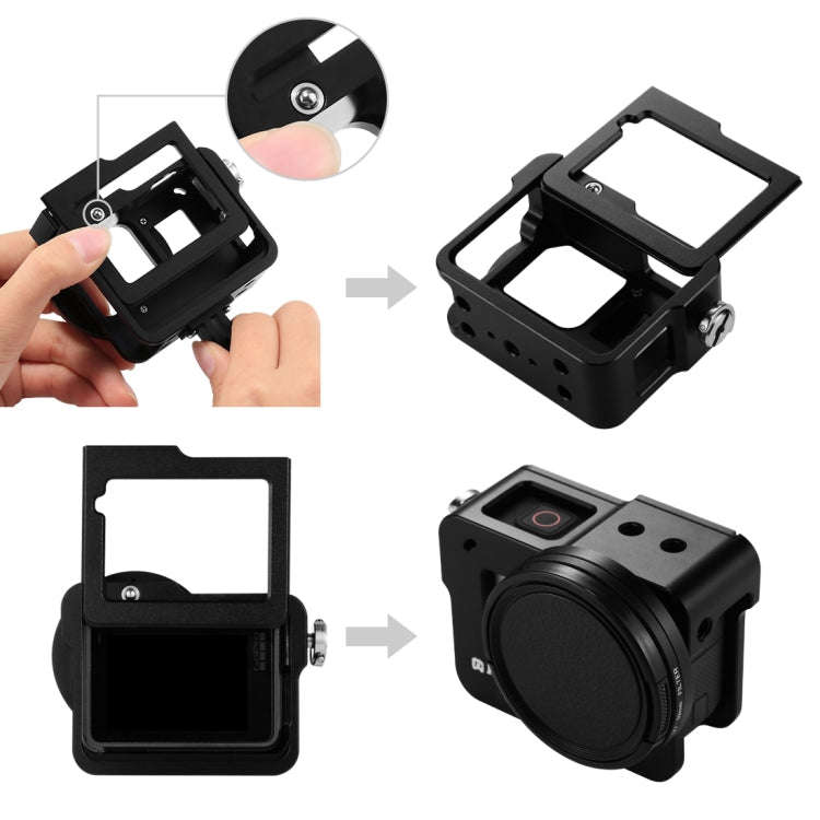 PULUZ Housing Shell CNC Aluminum Alloy Protective Cage with Insurance Frame & 52mm UV Lens for Go...