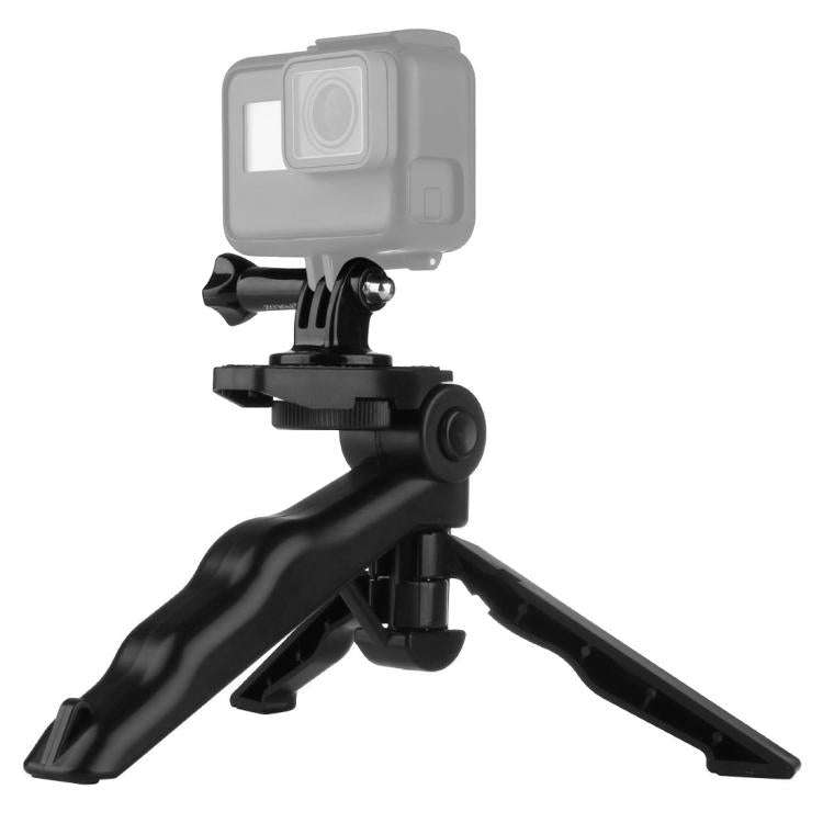 PULUZ Grip Folding Tripod Mount with Adapter & Screws for GoPro, Insta360, DJI and Other Action C...