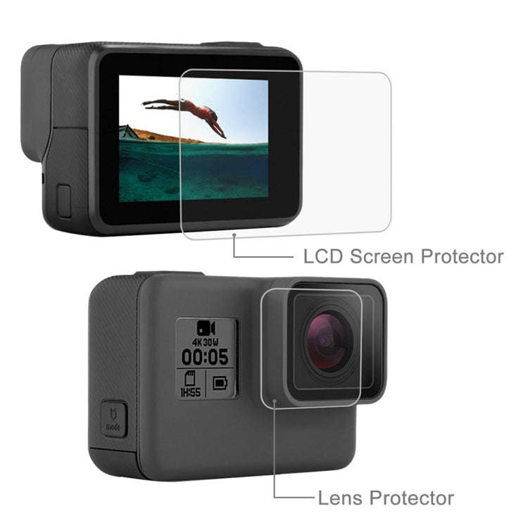 PULUZ  Lens HD Screen Protector + LCD Display Tempered Glass Film for GoPro HERO7 Black /HERO7 Si...