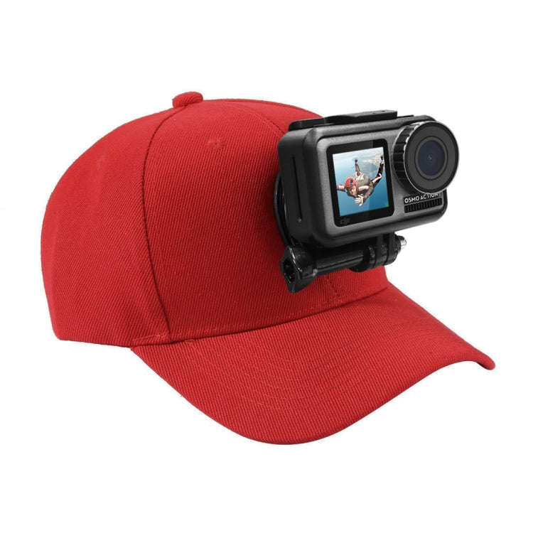 PULUZ Baseball Hat with J-Hook Buckle Mount & Screw for GoPro, DJI OSMO Action and Other Action C...