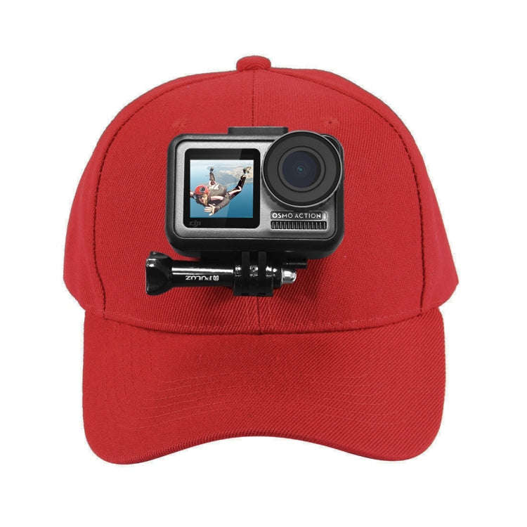 PULUZ Baseball Hat with J-Hook Buckle Mount & Screw for GoPro, DJI OSMO Action and Other Action C...