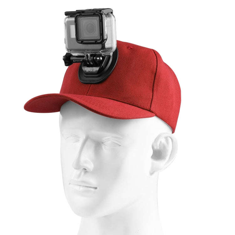 PULUZ Baseball Hat with J-Hook Buckle Mount & Screw for GoPro, DJI OSMO Action and Other Action C...
