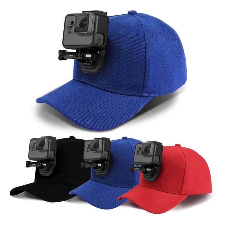 PULUZ Baseball Hat with J-Hook Buckle Mount & Screw for GoPro, DJI OSMO Action and Other Action C...