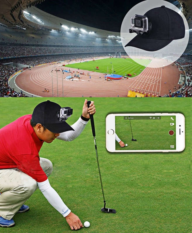 PULUZ Baseball Hat with J-Hook Buckle Mount & Screw for GoPro, DJI OSMO Action and Other Action C...