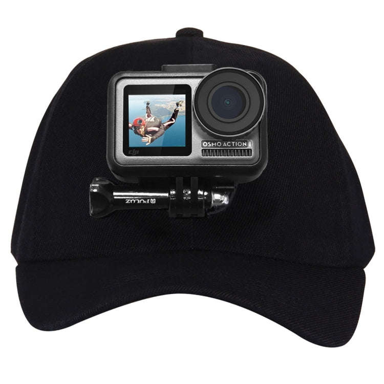 PULUZ Baseball Hat with J-Hook Buckle Mount & Screw for GoPro, DJI OSMO Action and Other Action C...
