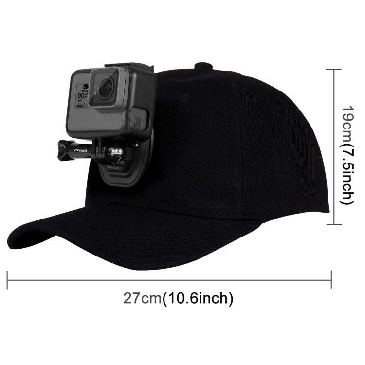 PULUZ Baseball Hat with J-Hook Buckle Mount & Screw for GoPro, DJI OSMO Action and Other Action C...