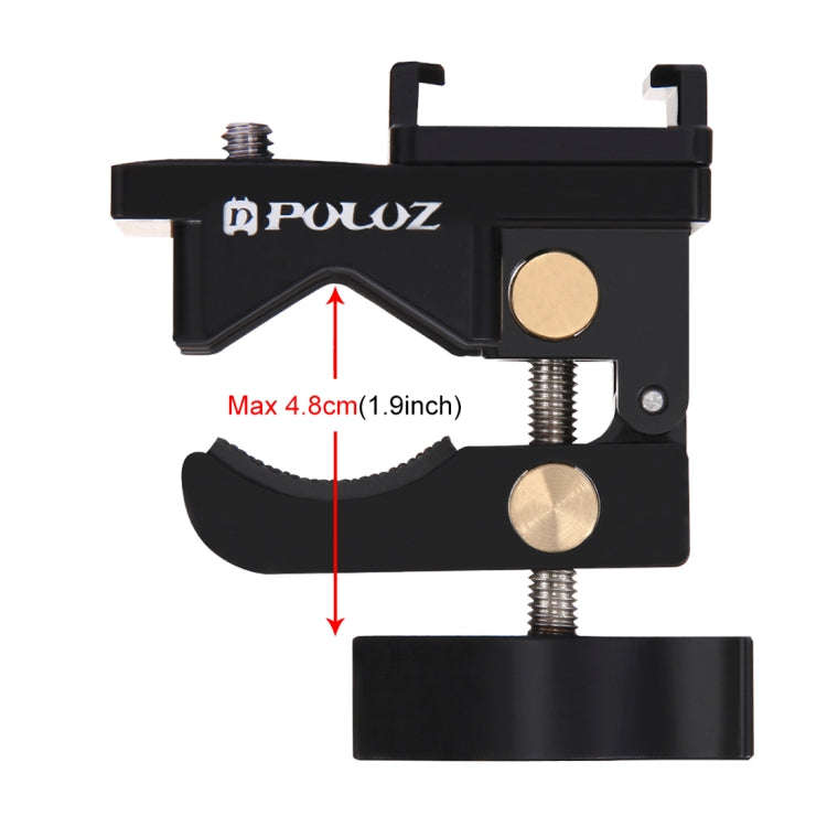 PULUZ Aluminium Alloy Mount Universal Fixing Clamp for GoPro, Insta360, DJI and Other Action Cameras