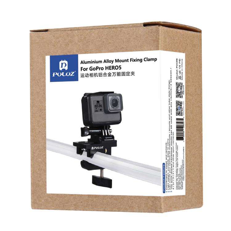 PULUZ Aluminium Alloy Mount Universal Fixing Clamp for GoPro, Insta360, DJI and Other Action Cameras