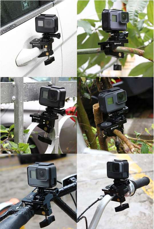 PULUZ Aluminium Alloy Mount Universal Fixing Clamp for GoPro, Insta360, DJI and Other Action Cameras
