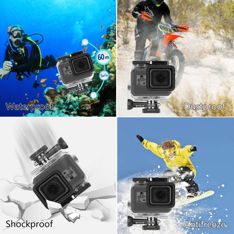PULUZ for GoPro HERO(2018) / HERO7 Black /6 /5 60m Underwater Waterproof Housing Diving Protectiv...