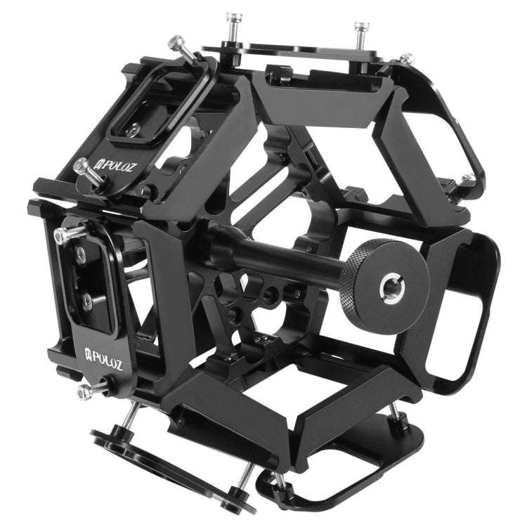 PULUZ  8 in 1 All View Panorama Frame CNC Aluminum Alloy Protective Cage with Screw for GoPro HER...