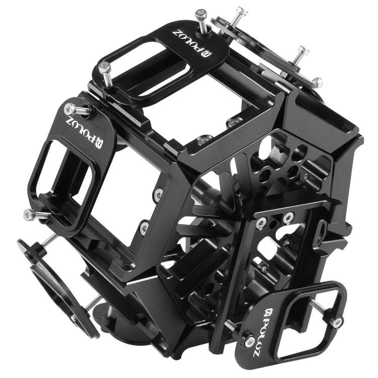 PULUZ  8 in 1 All View Panorama Frame CNC Aluminum Alloy Protective Cage with Screw for GoPro HER...