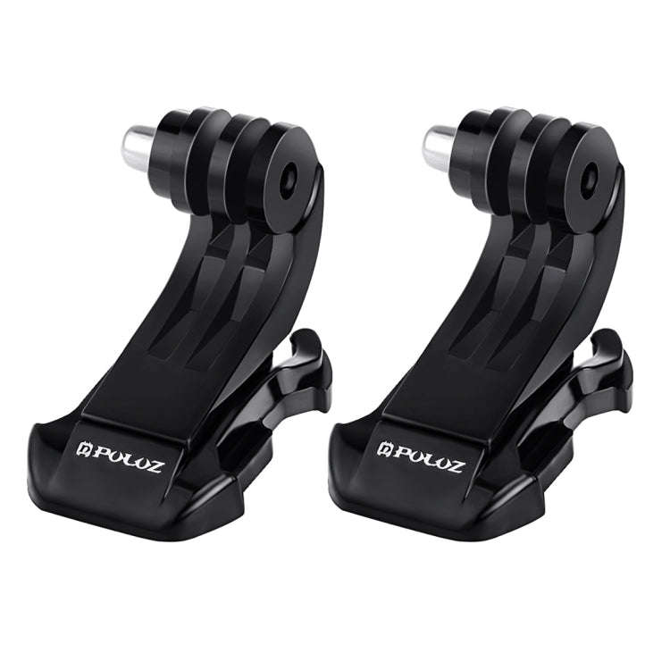 2 PCS PULUZ Black Vertical Surface J-Hook Buckle Mount Set for PULUZ Action Sports Cameras Jaws F...