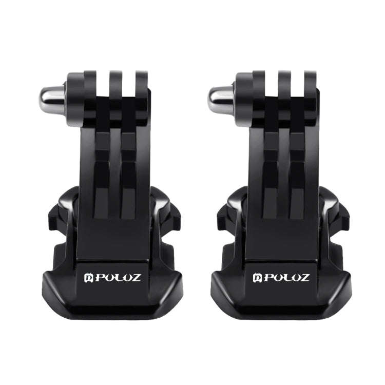 2 PCS PULUZ Black Vertical Surface J-Hook Buckle Mount Set for PULUZ Action Sports Cameras Jaws F...