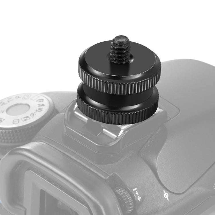 PULUZ Reinforced Hot Shoe 1/4 inch Screw Adapter with Double Nut for DSLR Cameras, GoPro HERO10 B...