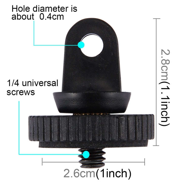 PULUZ 1/4 inch Screw Tripod Mount Adapter for GoPro, Insta360, DJI and Other Action Cameras 5mm D...