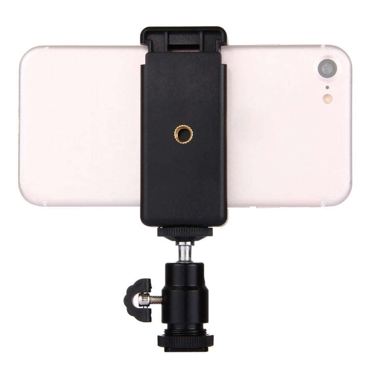 PULUZ 1/4 inch Hot Shoe Tripod Head +  Tripod Stand Clamp for iPhone, Samsung, Huawei, HTC, 5.5cm...