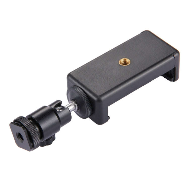 PULUZ 1/4 inch Hot Shoe Tripod Head +  Tripod Stand Clamp for iPhone, Samsung, Huawei, HTC, 5.5cm...
