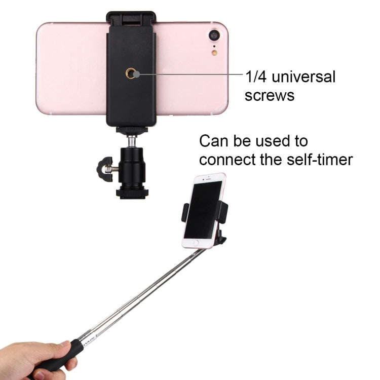 PULUZ 1/4 inch Hot Shoe Tripod Head +  Tripod Stand Clamp for iPhone, Samsung, Huawei, HTC, 5.5cm...