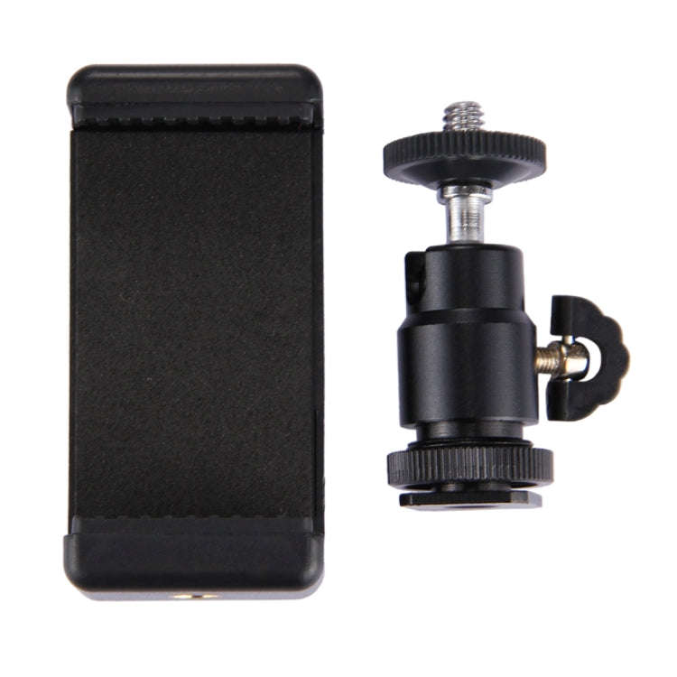 PULUZ 1/4 inch Hot Shoe Tripod Head +  Tripod Stand Clamp for iPhone, Samsung, Huawei, HTC, 5.5cm...
