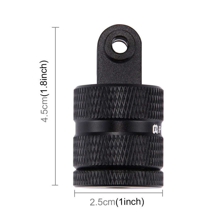 PULUZ 1/4 Inch Screw Hole Tripod Mount CNC Adapter for GoPro, Insta360, DJI and Other Action Cameras