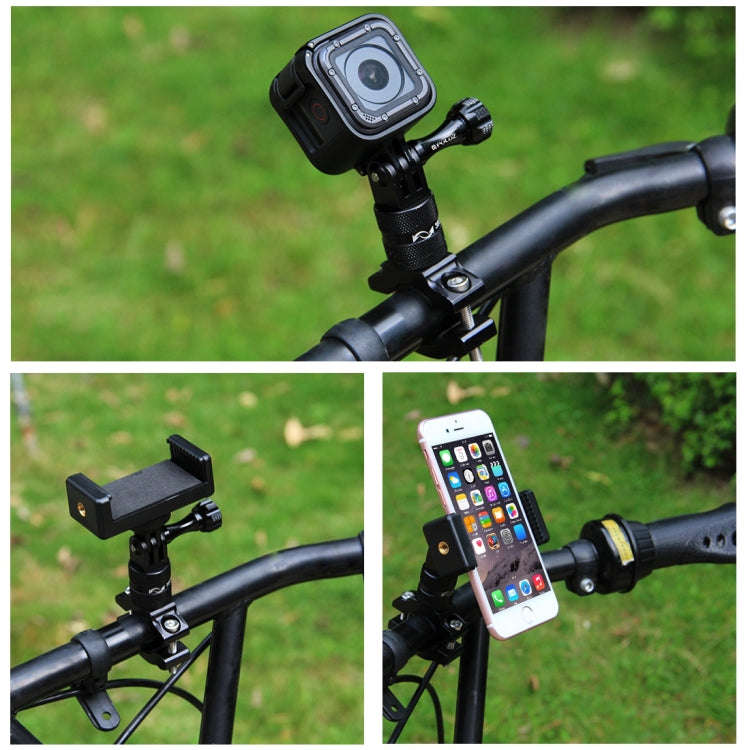 PULUZ 360 Degree Rotation Bike Aluminum Handlebar Adapter Mount with Screw for GoPro, Insta360, D...
